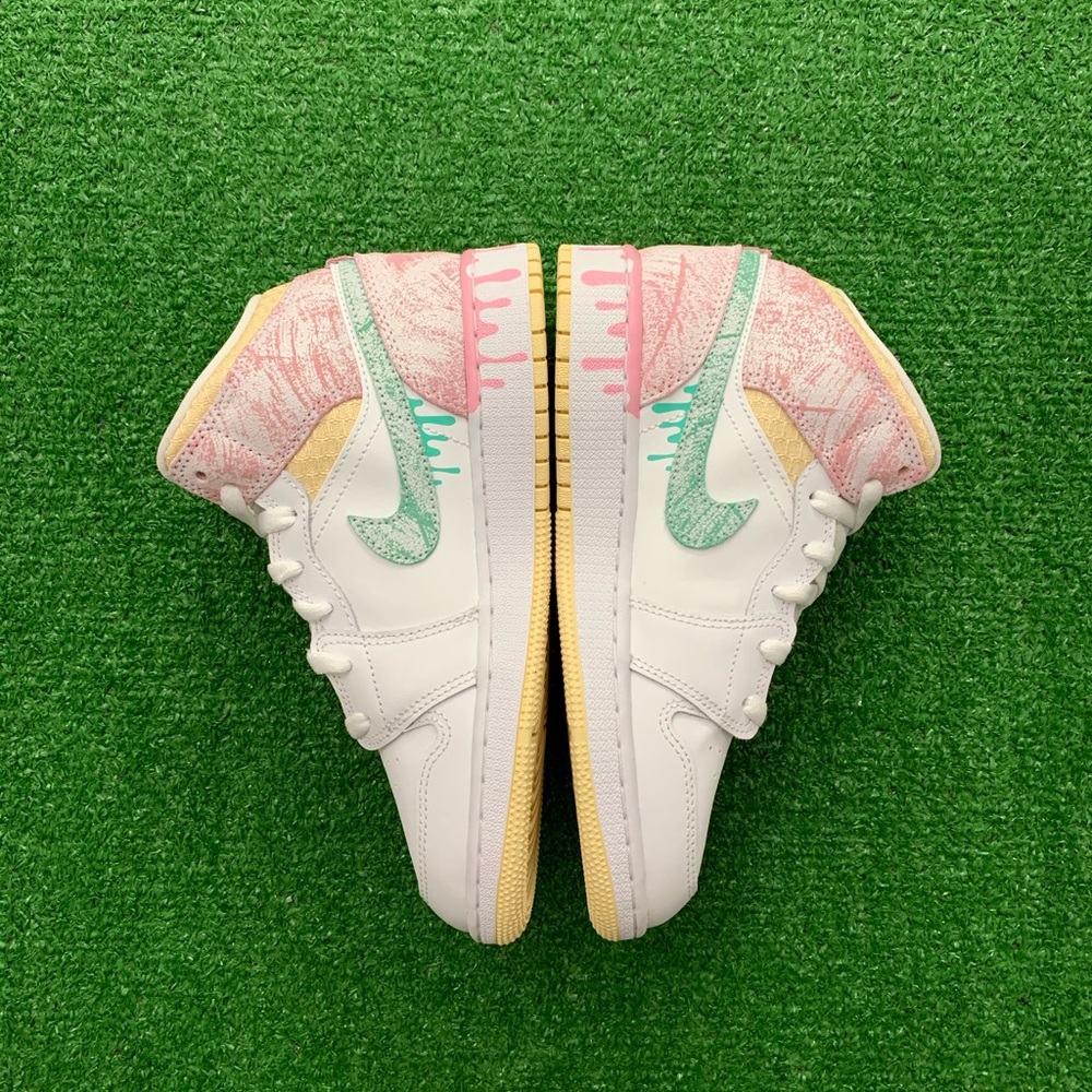 -Edm- 🍦*NEW* Air Jordan 1 Mid ‘Paint Drip’ (GS) - Picture 4 of 10